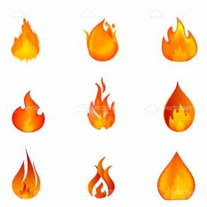Several shapes of fire